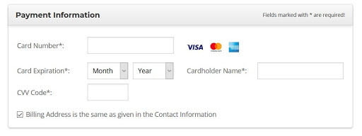 payment page